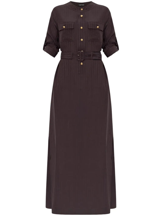 Striped Belted Dress