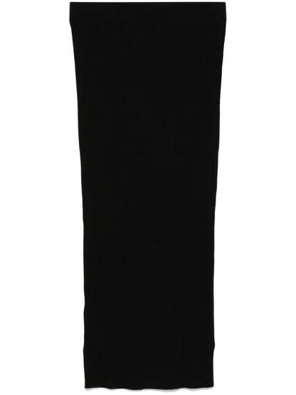 Ribbed-Knit Midi Skirt