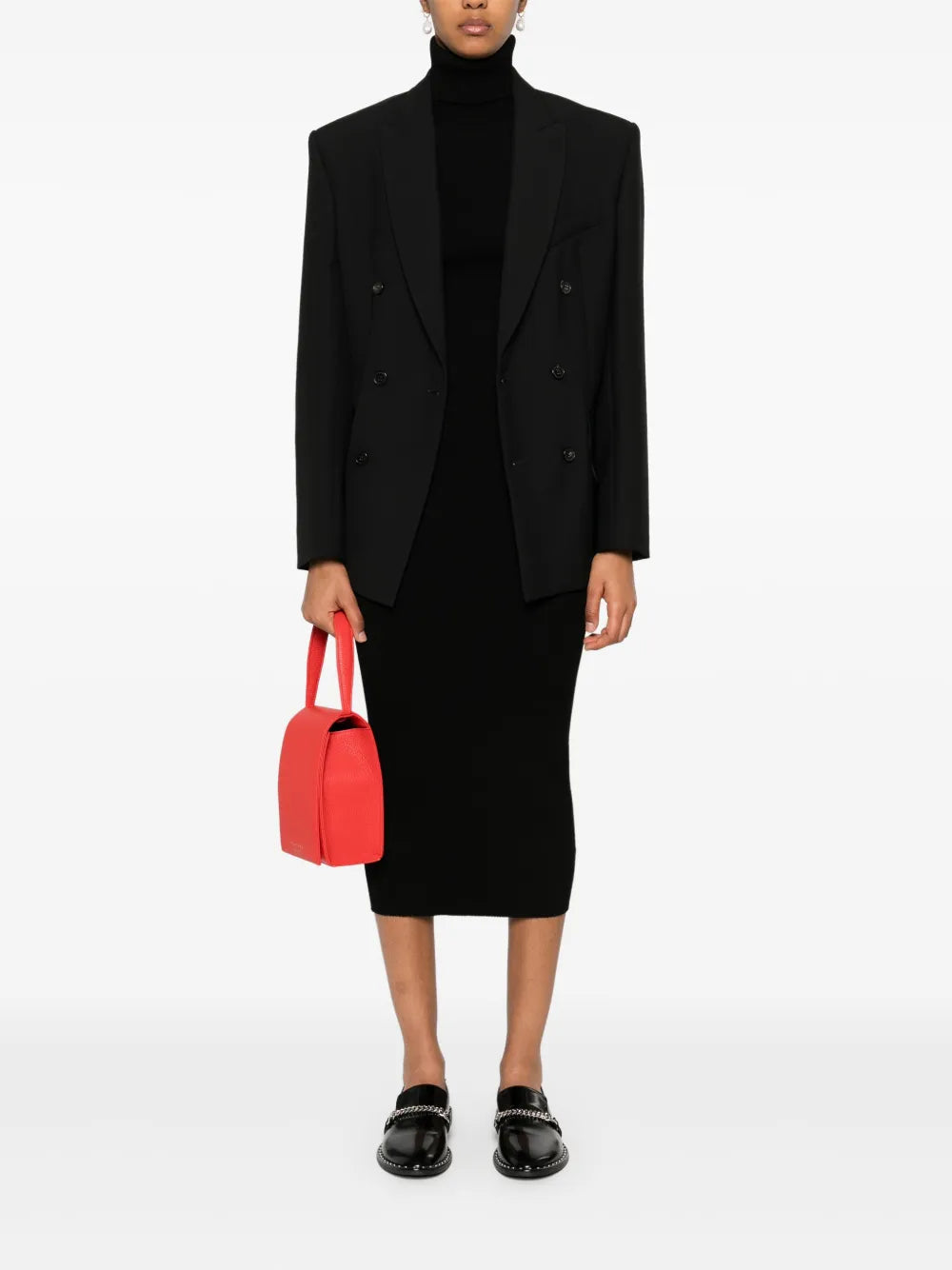 Ribbed-Knit Midi Skirt