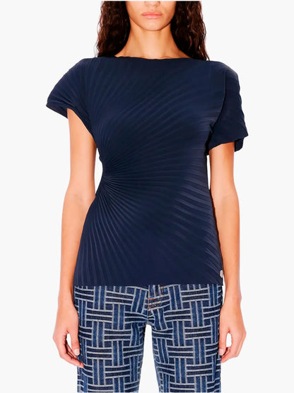 Sunray-Pleated T-Shirt