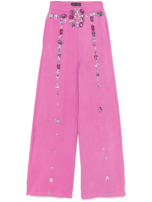 Crystal-Embellished Track Pants