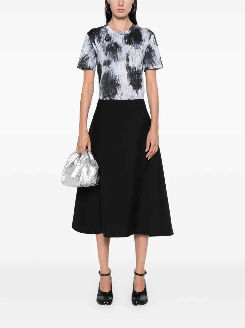 Virgin-Wool Midi Skirt