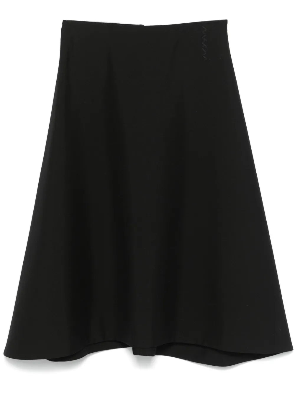 Virgin-Wool Midi Skirt