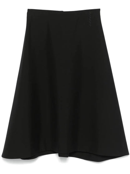 Virgin-Wool Midi Skirt