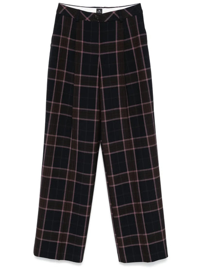 Check-Pattern Trousers