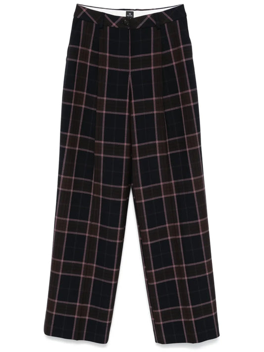 Check-Pattern Trousers