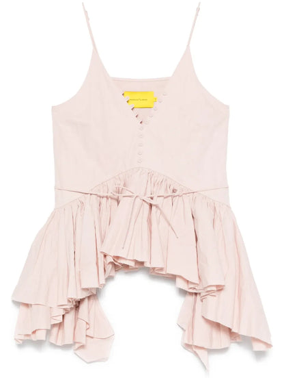 Frilled-Peplum-Hem Top