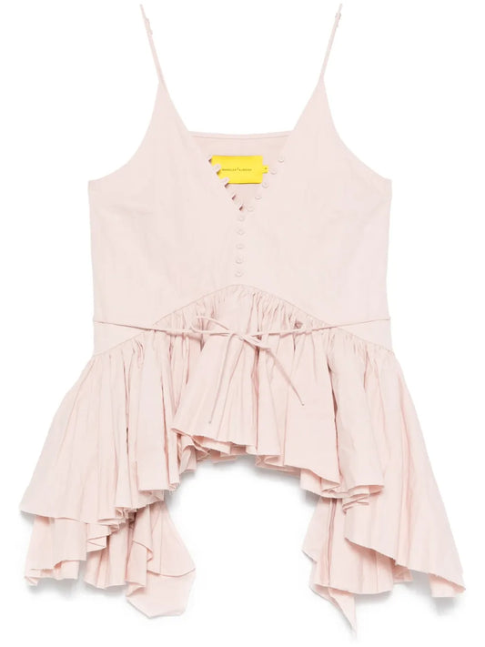 Frilled-Peplum-Hem Top