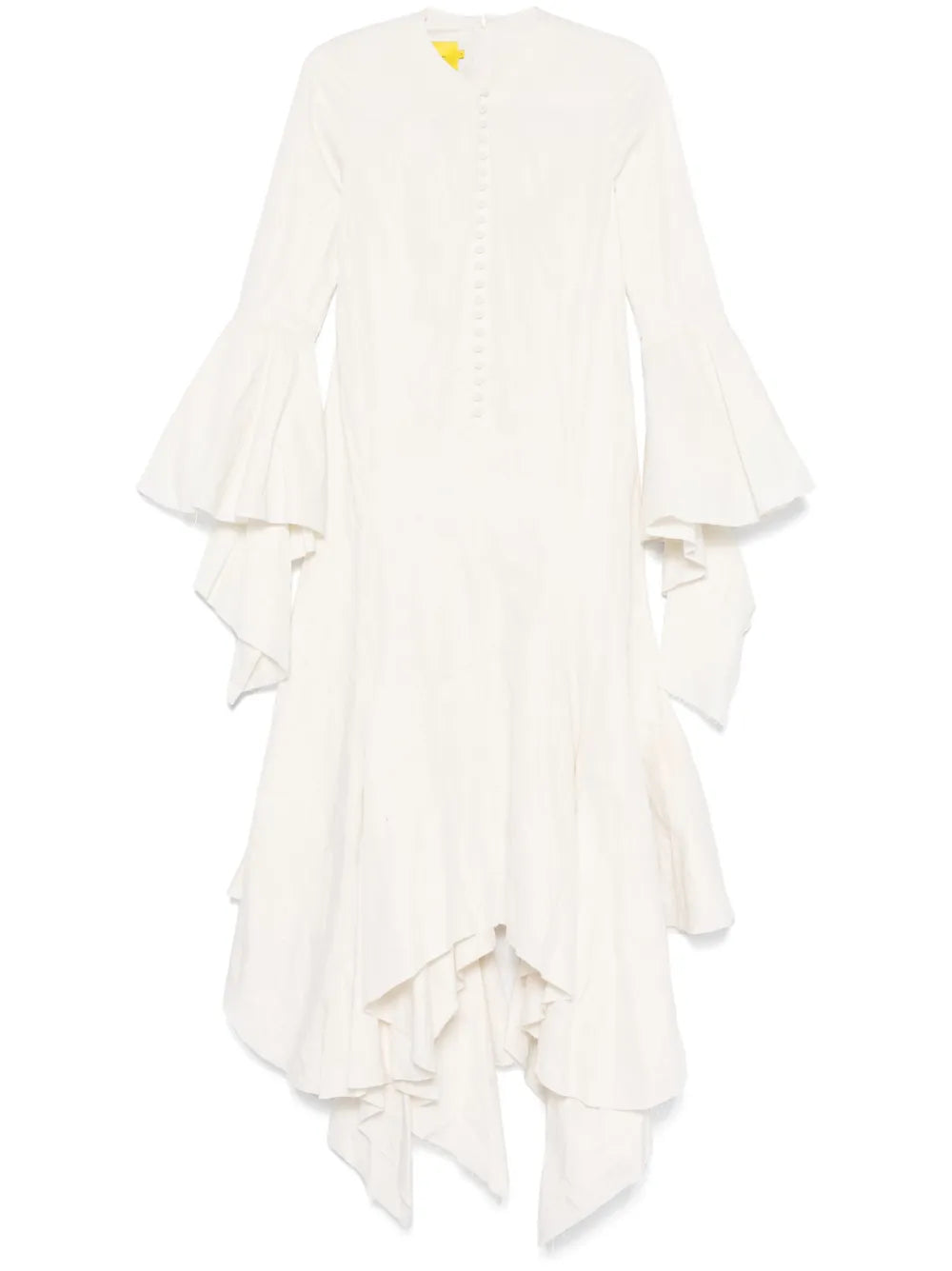 Wrinkled Handkerchief Maxi Dress