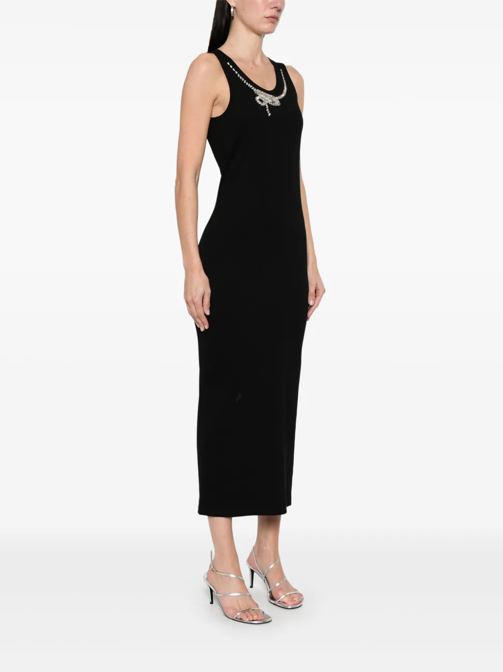 Snake-Crystal Midi Dress