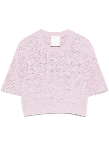 Logo-Knit Crop Top