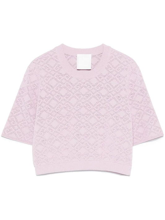 Logo-Knit Crop Top