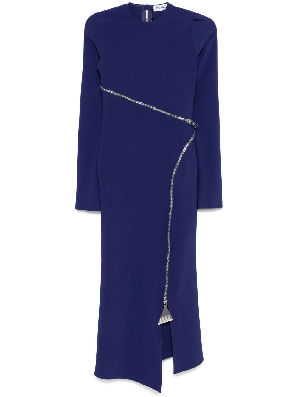 Zip-Detail Midi Dress