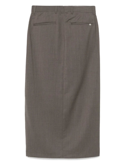 Zipped Maxi Skirt