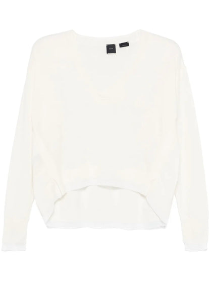 Contrasting-Trim Sweater