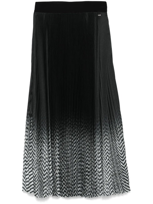 Plissé Midi Skirt