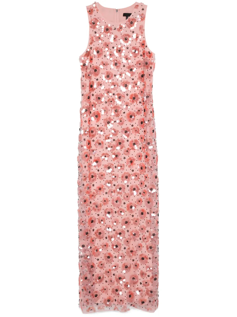 Floral-Sequinned Maxi Dress
