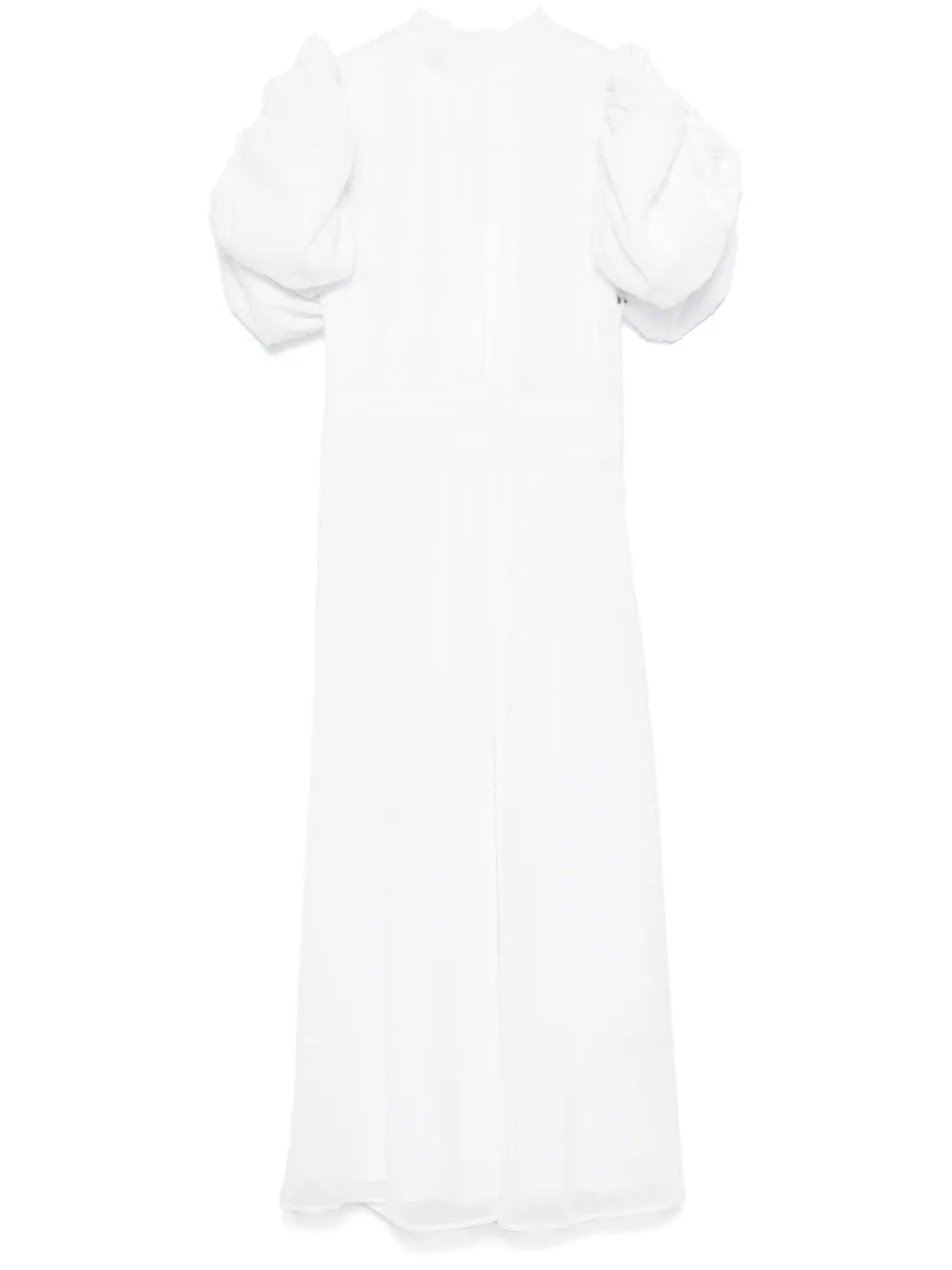 Puff-Sleeves Midi Dress