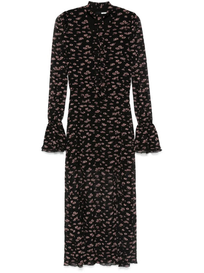 Crinkled Tie-Strap Maxi Dress