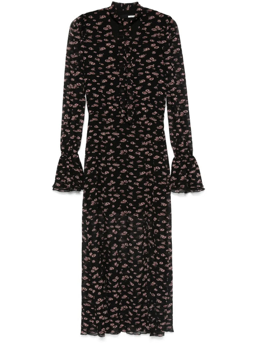 Crinkled Tie-Strap Maxi Dress