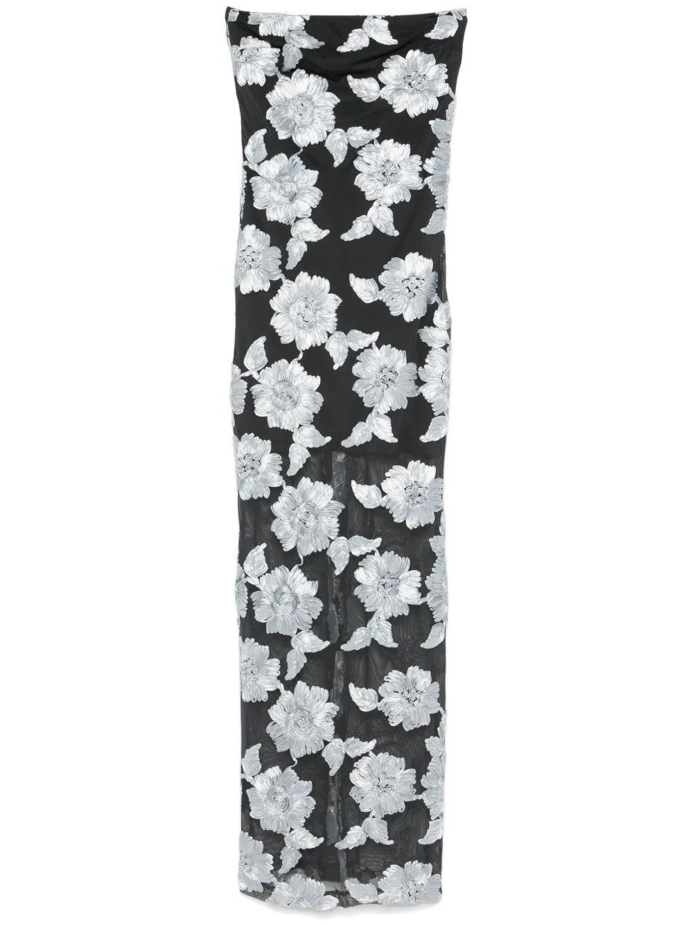 Flower Mesh Maxi Dress