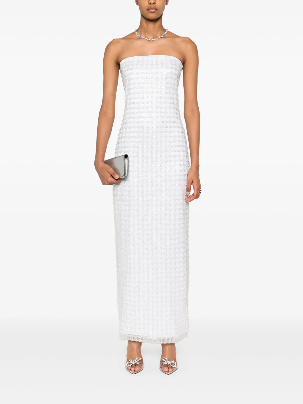 Sequin-Embellished Midi Dress