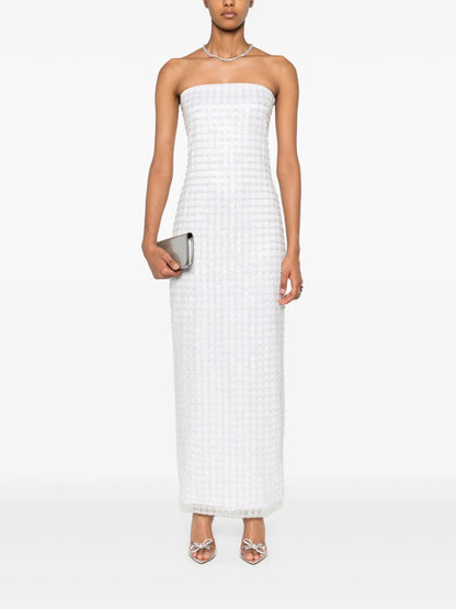 Sequin-Embellished Midi Dress