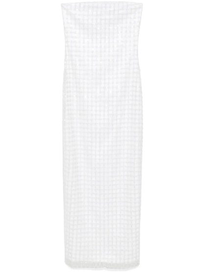 Sequin-Embellished Midi Dress