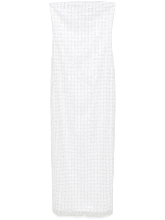 Sequin-Embellished Midi Dress