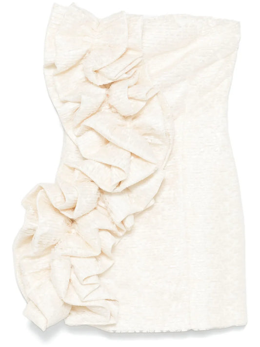Lace Ruffle Mini Dress