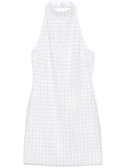 Beaded Halterneck Mini Dress