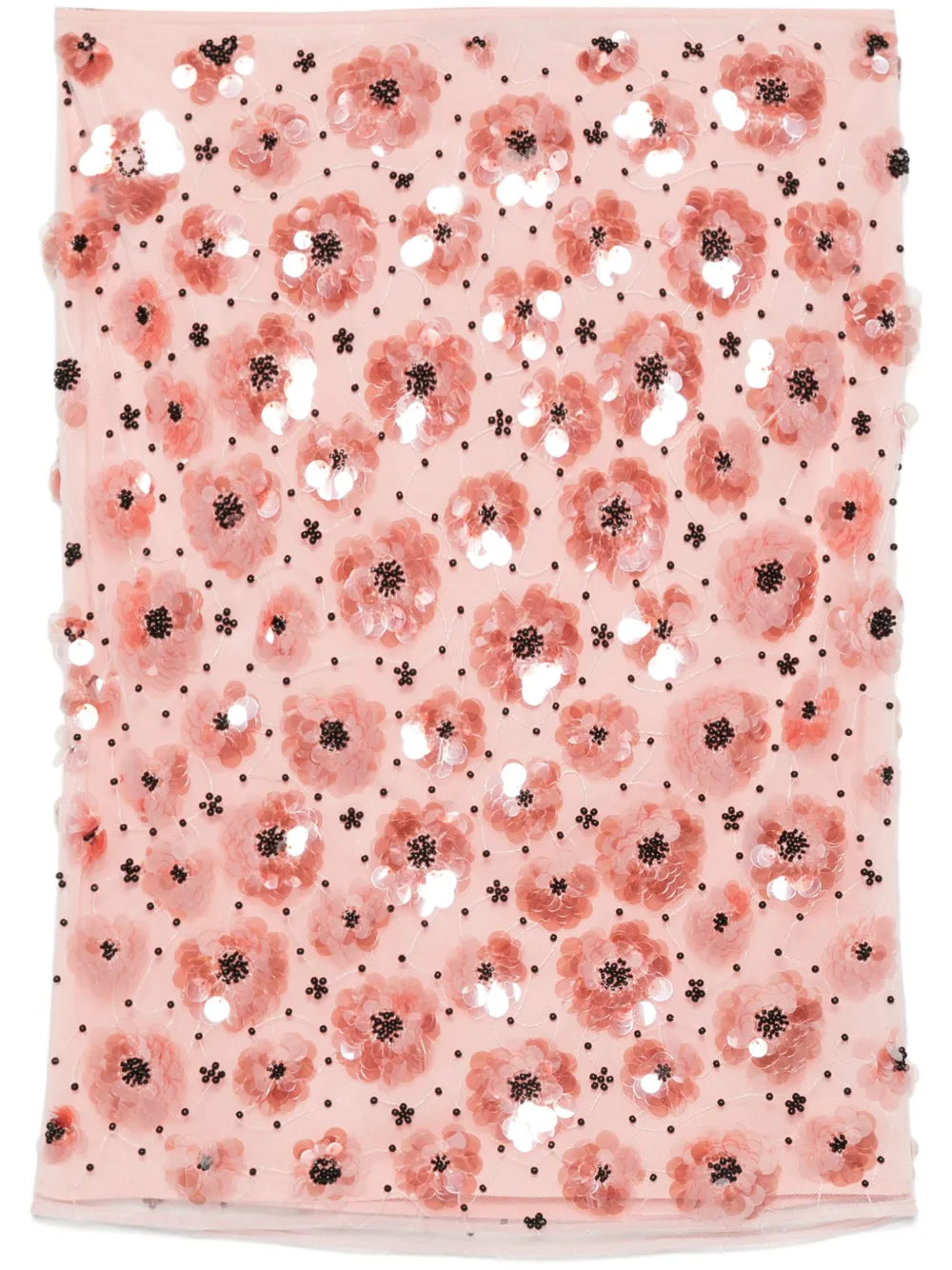 Flower-Sequins Mini Skirt