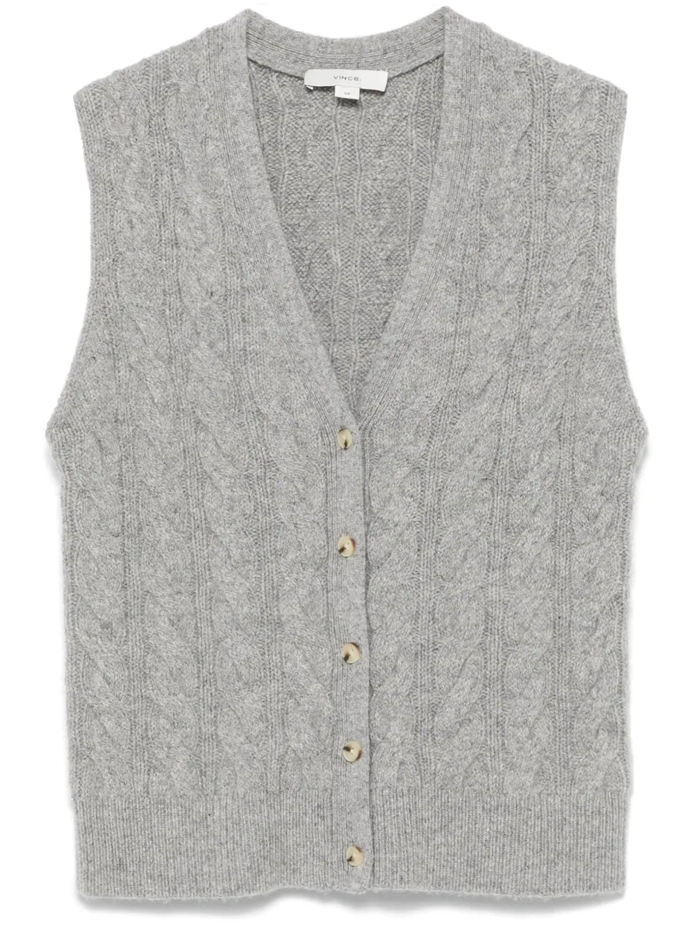Cable-Knit Button Waistcoat