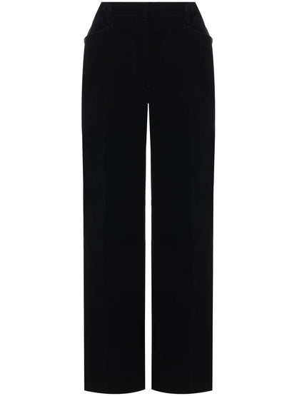Velvet Bootcut Tailored Trousers