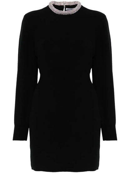 Crystal-Embellished Mini Dress