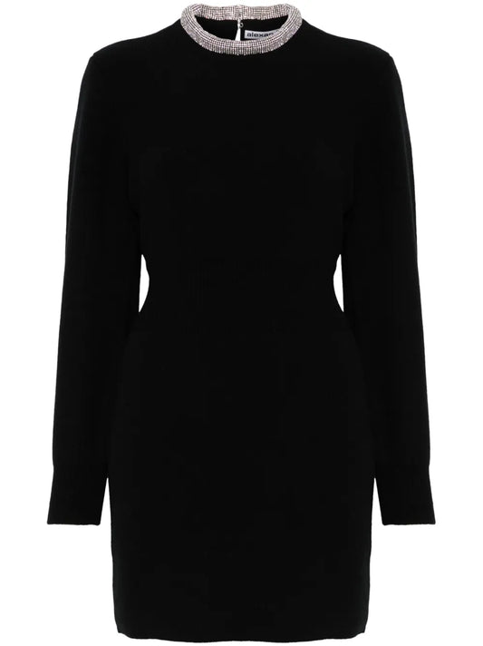 Crystal-Embellished Mini Dress