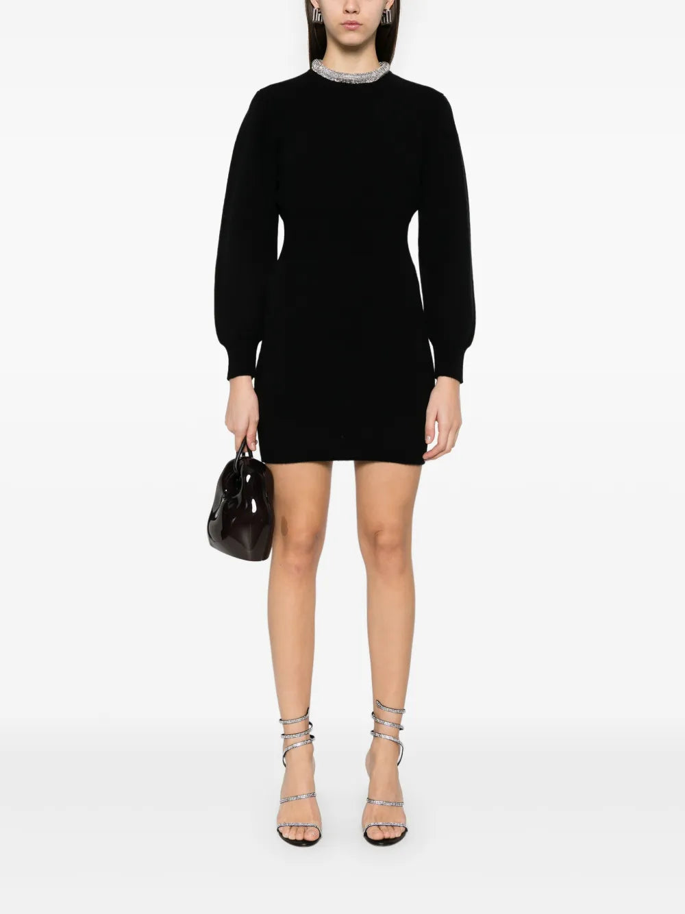 Crystal-Embellished Mini Dress