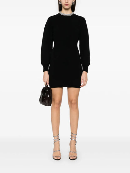 Crystal-Embellished Mini Dress