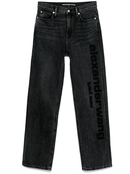 Cut Out-Logo Jeans