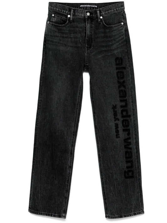 Cut Out-Logo Jeans