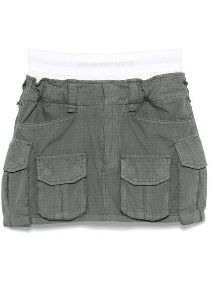 Logo-Waistband Mini Skirt