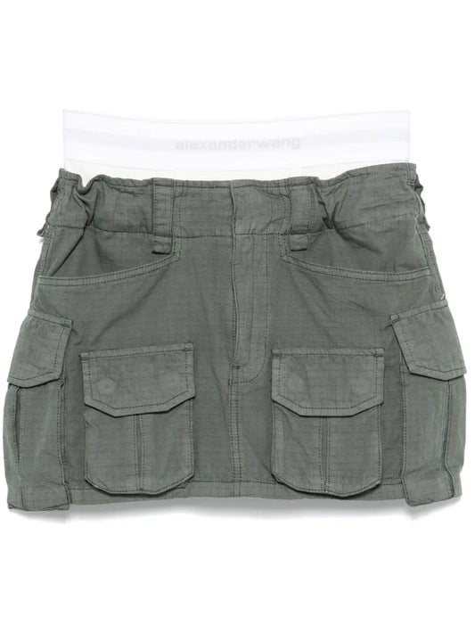 Logo-Waistband Mini Skirt
