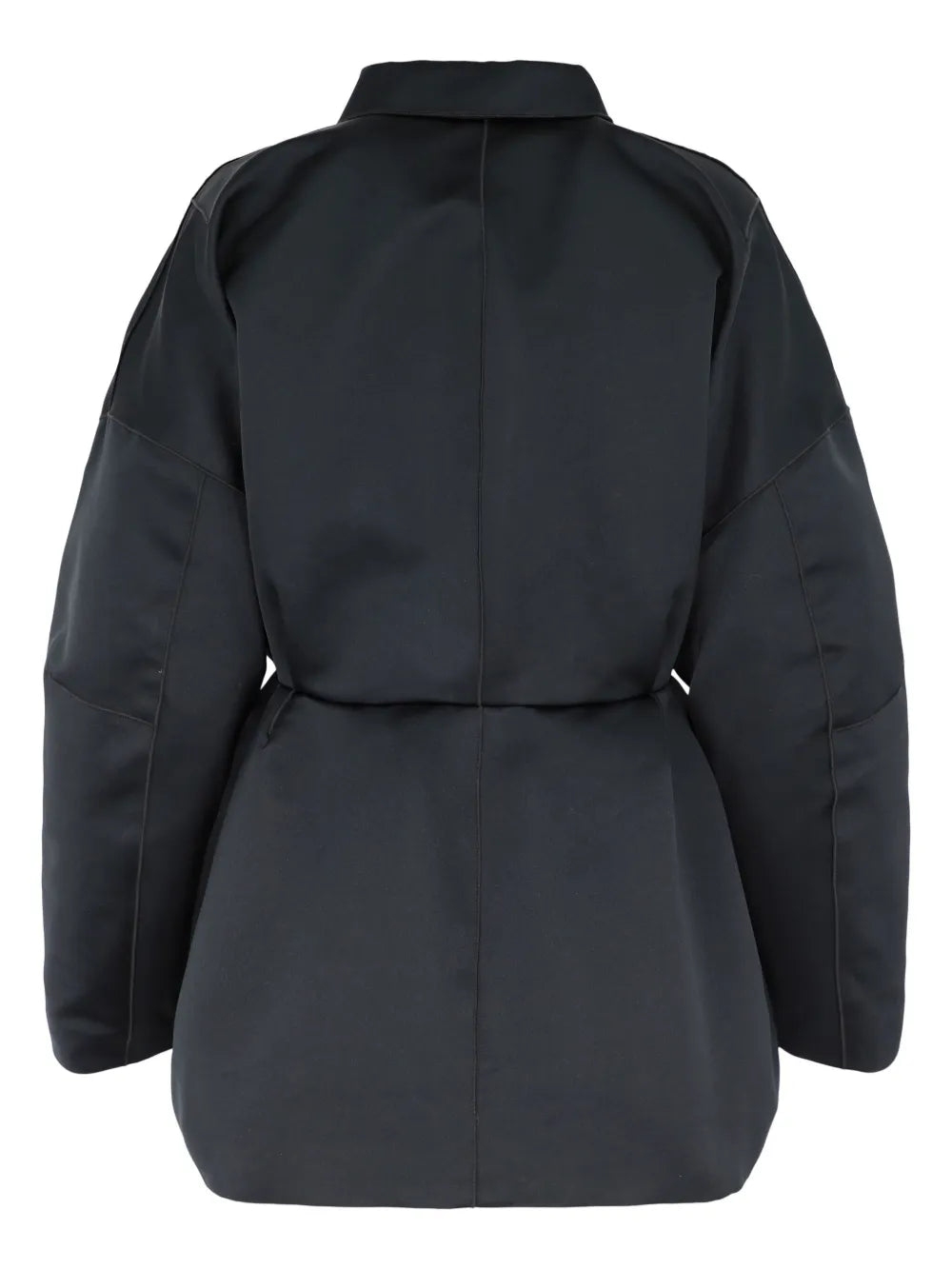 Oversized Bow-Detail Satin Jacket