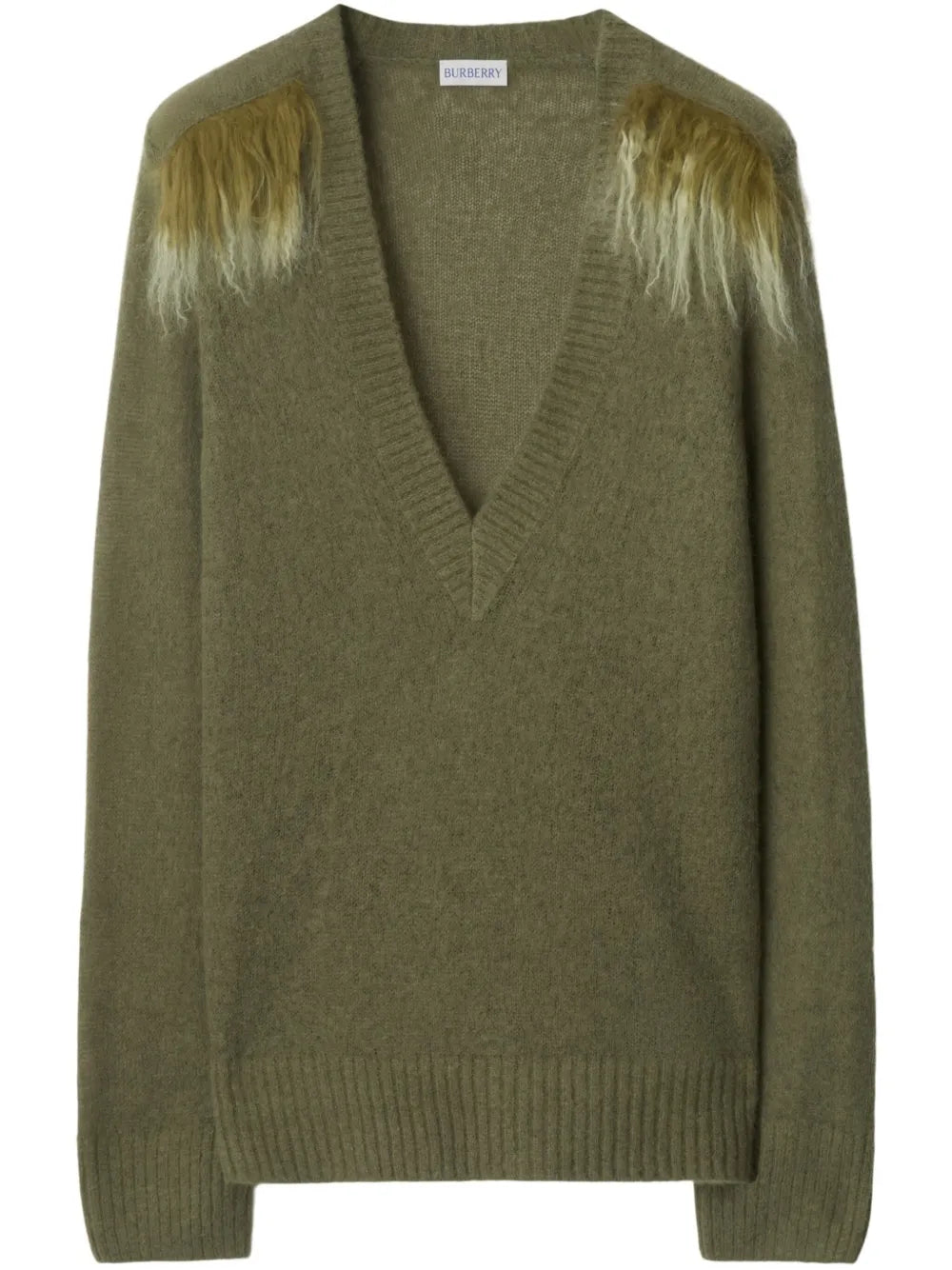 Shearling-Trim Jumper