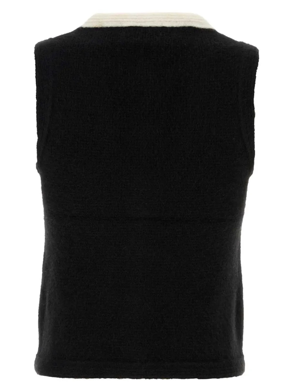 Contrast-Trim Knitted Vest