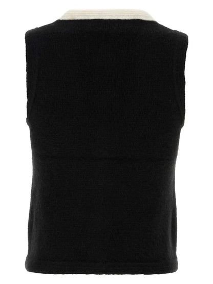 Contrast-Trim Knitted Vest