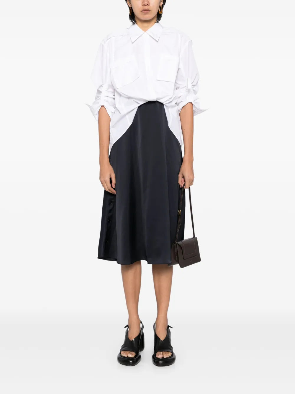 Draped Shirt Dress