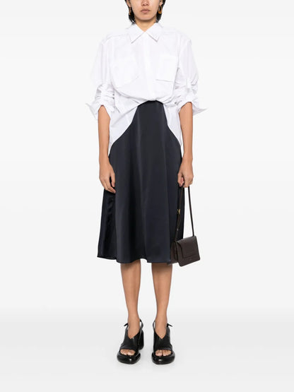 Draped Shirt Dress