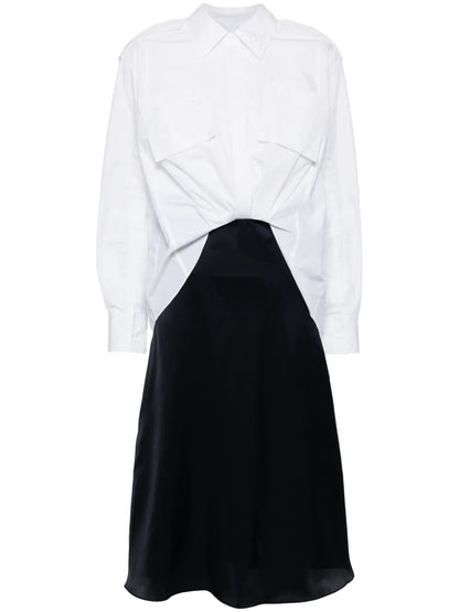 Draped Shirt Dress