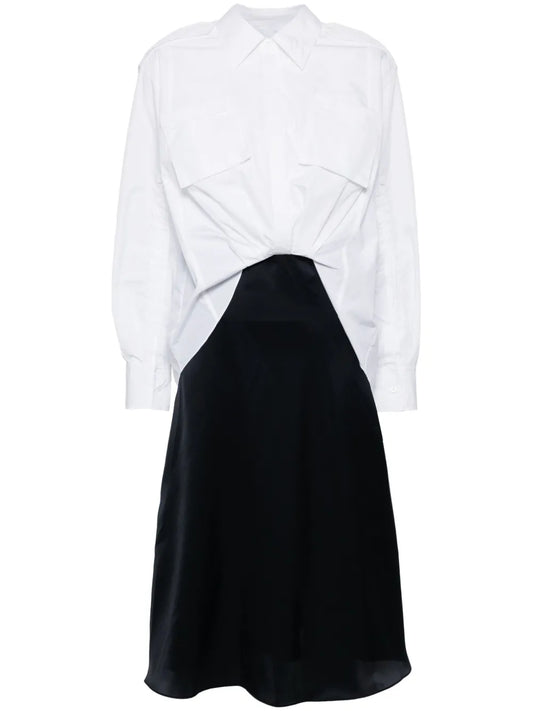 Draped Shirt Dress